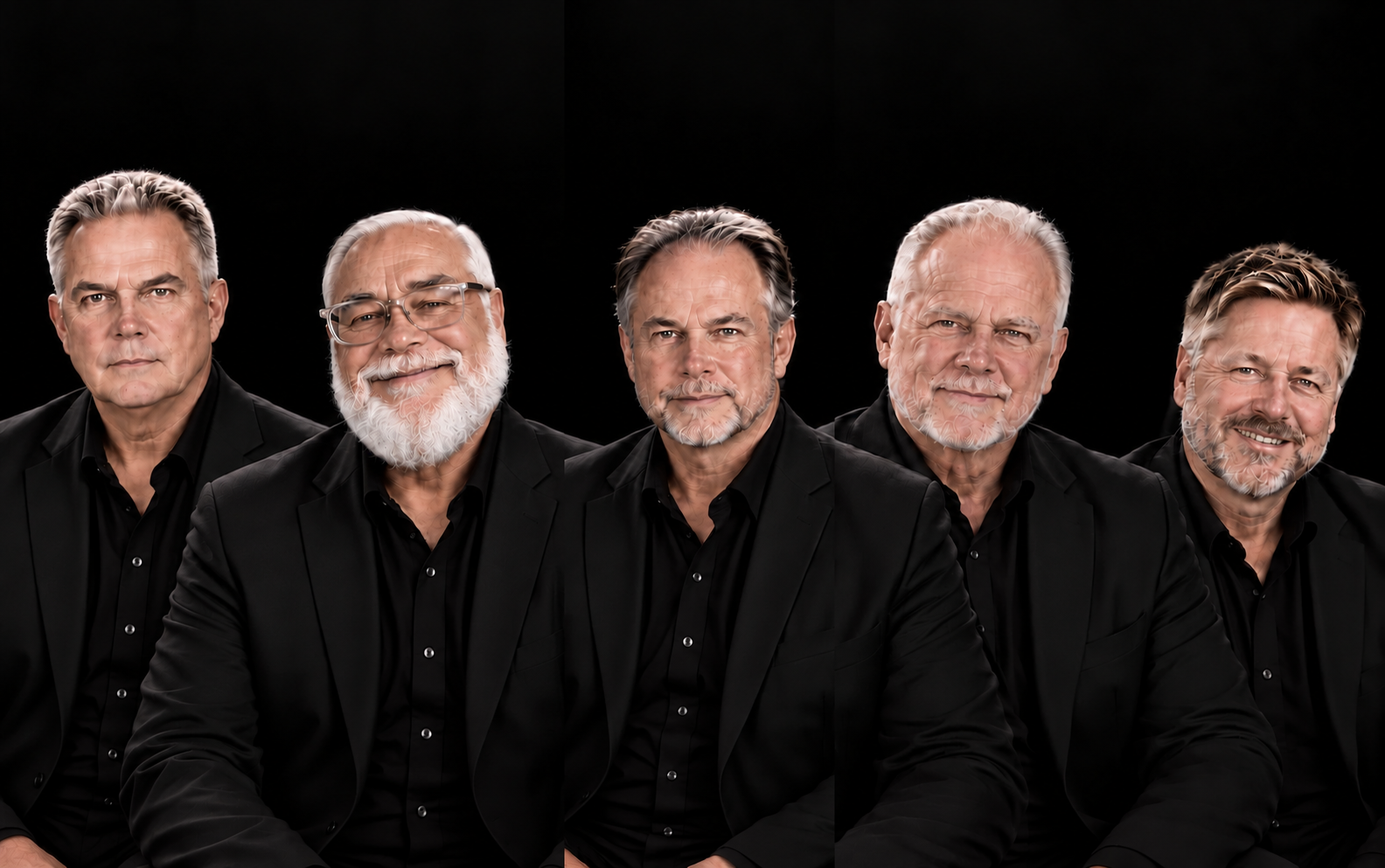 Scowcroft Associates team, left to right: Joe Winter, Kevin Kloeckner, Bob Scowcroft, Loren Roetman, and Lou Price.