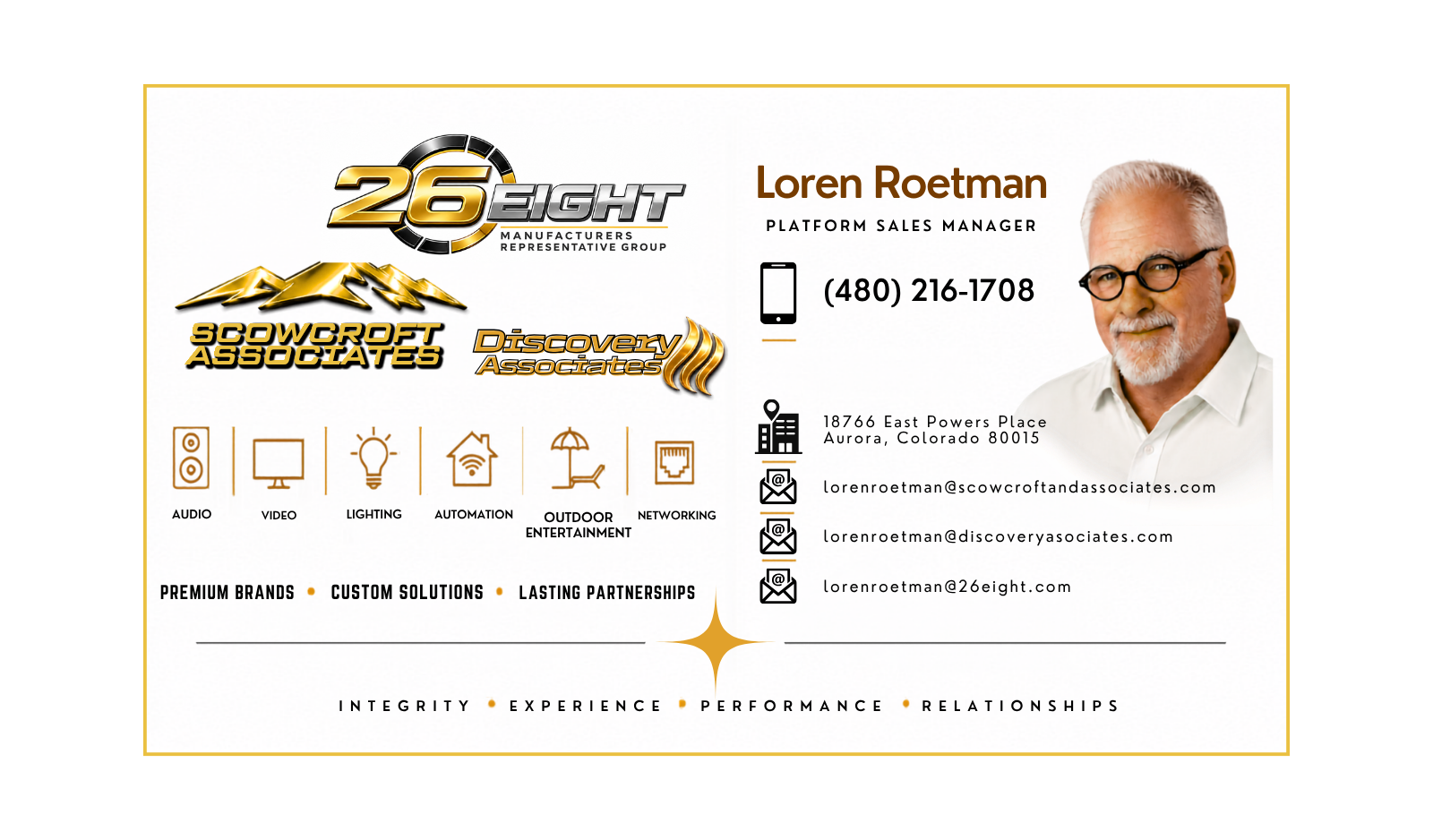 Loren Roetman, Platform Sales Manager for 26Eight, Scowcroft Associates, and Discovery Associates